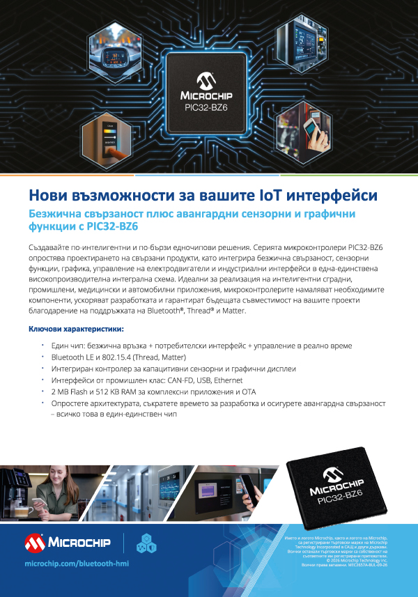 РЕКЛАМНА ПУБЛИКАЦИЯ Microchip Technology